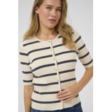 Kaffe - KAmorita - Gebreid Vest - Nachtblauw / Offwhite