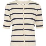 Kaffe - KAmorita - Gebreid Vest - Nachtblauw / Offwhite