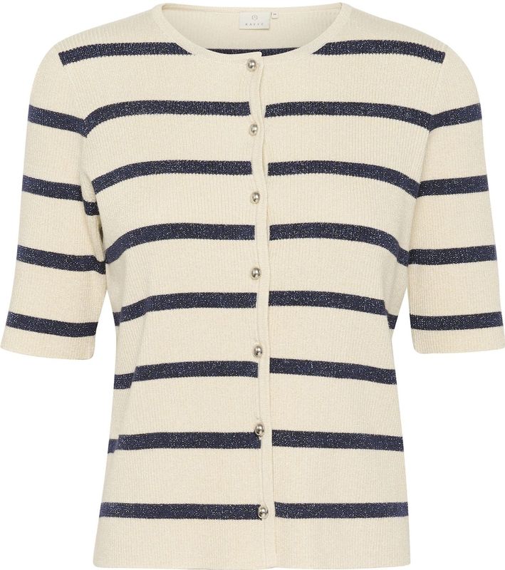 Kaffe - KAmorita - Gebreid Vest - Nachtblauw / Offwhite