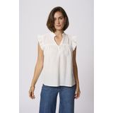 Kaffe - Blouse - Chalkkleur - 80% Viscose 20% Nylon