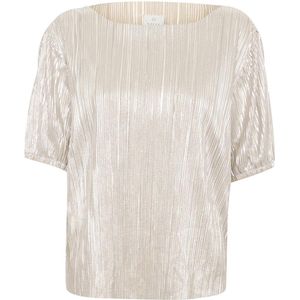 Blouse - Effen - Lichte Stof - Normale Pasvorm - Kwartmouw