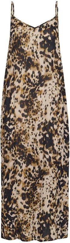 Kaffe Jurk Kathora Amber Singlet Dress 10510045 Leopard Print Dames Maat - 38
