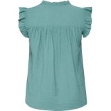Mouwloos shirt Regular fit Teal blue
