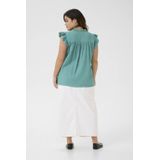 Mouwloos shirt Regular fit Teal blue
