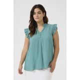 Mouwloos shirt Regular fit Teal blue