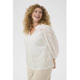 Blouse met lange mouwen Regular fit Chalk white