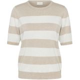 Kaffe - Karegina - T-shirt - Feather G/chalk Wide Stripe - Dames