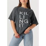 MY ESSENTIAL WARDROBE - FRONT PRINT TEE - T-shirt - Grijs - Katoen