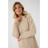 Cream - CRDela Knit Dress - Midi Jurk - Crème - Lange Mouwen