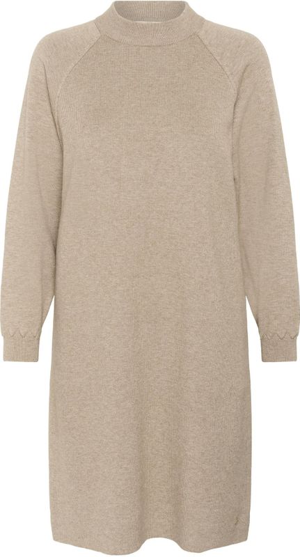 Cream - CRDela Knit Dress - Midi Jurk - Crème - Lange Mouwen