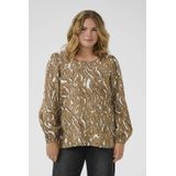 Kaffe Curve - Abstract Print Blouse - Veelkleurig - Lange Mouwen