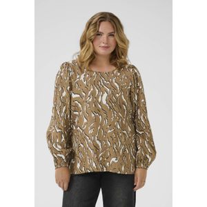 Kaffe Curve - Abstract Print Blouse - Veelkleurig - Lange Mouwen