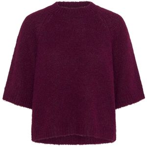 Kaffe - Kaemilie Cropped Knit Pullover - Rood - Pullovers