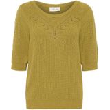 Cream - CRDela - Gebreide Trui - Mosterd - Driekwart Mouw