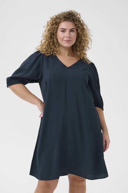 Kaffe Curve korte jurk donkerblauw