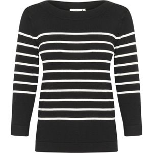 Kaffe - KAlizza - Top - Zwart - Aansluitend - Lange Mouwen - Viscose