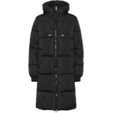 Kaffe - KANika - Gewatteerde Jas - Zwart - Met Capuchon en Ritssluiting