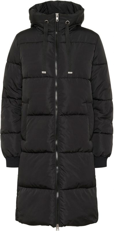 Kaffe - KANika - Gewatteerde Jas - Zwart - Met Capuchon en Ritssluiting