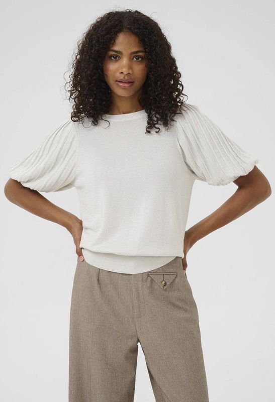 Kaffe - Karegina Pleat - Trui - Chalk - Dames