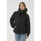 Kaffe - Gewatteerde Jas - Zwart - Dames - Met Capuchon