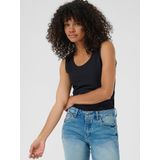 Jersey Top - KAarina Slim Fit - Zwart - Dames Singlet