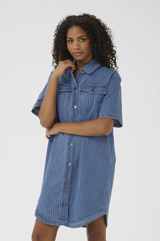 Kaffe X Ellen Hoog denim spijkerjurk medium blue denim