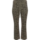 Kaffe Curve - Broeken - Bruin - Dames - Hoge Taille - Strikceintuur - Rechte Pijpen