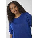 KAFFE - CURVE - Trui - Kobaltblauw - Effen - Halve Mouw