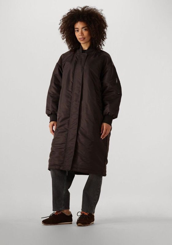 My Essential Wardrobe - Helgamw Reversable Long Jacket - Jassen Dames - Bruin