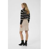 Cream midi rok crème