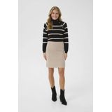 Cream midi rok crème