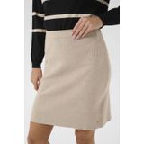 Cream midi rok crème