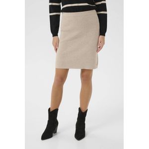 Cream midi rok crème