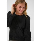 Cream - Blouse 'Hilda' - Zwart - Wijde Blouse - Lange Mouw