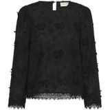 Cream - Blouse 'Hilda' - Zwart - Wijde Blouse - Lange Mouw