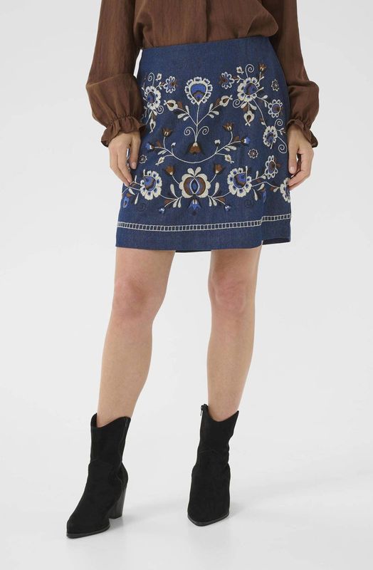Cream - CRGro Skirt - Spijkerrok - Dark Blue Denim