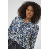 Kaffe Curve - Blouse - Veelkleurig - Met Paisley Print en Pofmouwen
