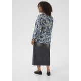 Kaffe Curve - Blouse - Veelkleurig - Met Paisley Print en Pofmouwen