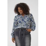 Kaffe Curve - Blouse - Veelkleurig - Met Paisley Print en Pofmouwen