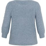 Kaffe Curve - Kcletty Pullover - Gebreide Trui - Blauw - Windward Blue Melange
