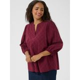 Kaffe Curve - Windsor Wine Blouse - Dames - 3/4 Mouwen