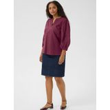 Kaffe Curve - Windsor Wine Blouse - Dames - 3/4 Mouwen