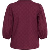 Kaffe Curve - Windsor Wine Blouse - Dames - 3/4 Mouwen