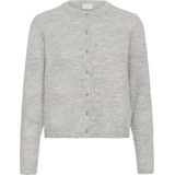Kaffe - Lichtgrijs Melange - Gebreid Vest - Dames