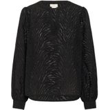 Kaffe - KAVivian - Blouse - Zwart - Wijde Blouse met Pofmouwen