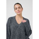 Kaffe - Trui 'Trudy' - Donkergrijs - Gebreide Trui