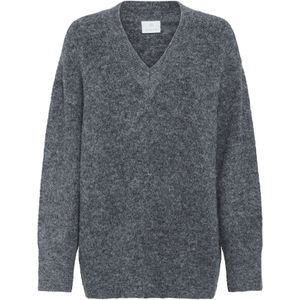 Kaffe - Trui 'Trudy' - Donkergrijs - Gebreide Trui