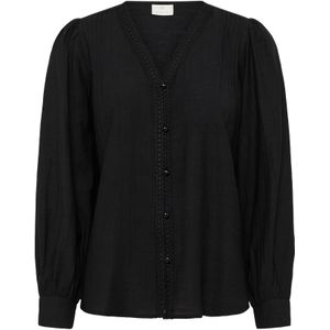 Kaffe - Elegante V-Hals Blouse - Zwart - Dames