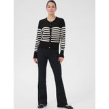 Kaffe - KALizza - Gebreid Vest - Zwart/Wit