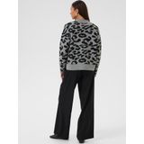 Kaffe - Trui 'Sandra' - Grijs Gemêleerd/Zwart - Gebreide Trui